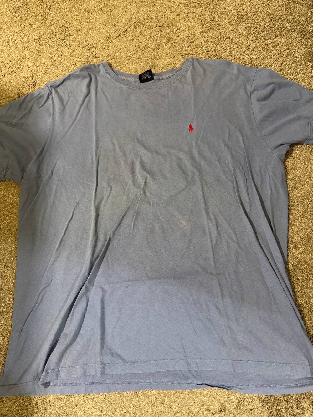 Polo by Ralph Lauren Light Blue Short Sleeve Tee with Red Pony Logo